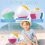 SGSCFG 3 Morceaux De Balles De Plage Gonflables, Football Gonflable pour Enfants, Jouets De Piscine, Fournitures De Divertisseme