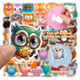 CVFRTT 120 Autocollants Hibou, Autocollants Animaux Mignons, Autocollants Graffiti De Dessin Animé Imperméables, Bagages Décorat