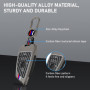 TTCR-II Alliage de Zinc Coque de clé Compatible avec 2 3 5 7 Series X1 X3 X4 X5 X6 F15 F16 F45 F48 G01 G02 G30 G32, 4 Boutons G3