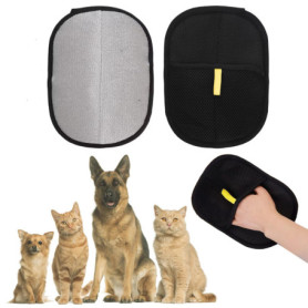KLINNA Lot de 1 Gants de toilettage pour Chat et Chien - Double Face - pour Poils Lisses et sains - Gants pour enlever Les Poils