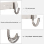 MaoXinTek Porte Manteau Mural, 2pcs Patère à Crochets Murale, Portemanteau Mural en Acier Inoxydable pour Chambre Vestibule Sall