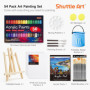 Shuttle Art 54 Pièces Kit Peinture Acrylique avec 30 Tubes Peinture Acrylique (12ml), Chevalet Peinture, Pinceaux Peinture, Toil