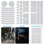 Peevisap 42 PIÈCES Autocollant Velo,Stickers Velo,Autocollant reflechissant,Bande reflechissante,Convient pour Les vélos, Les Ca
