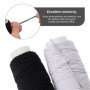 GeRRiT Fil Élastique pour Machine à Coudre - 6 Tomes Textile Noir et Blanc avec 6 Enfile-Aiguilles - Adapté aux Corsages, Jupes,