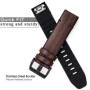 AHayo Bracelet de montre en cuir pour Fenix 7/Fenix 6/ EPIX 2, QuickFit 2 mm en cuir véritable avec silicone ondulé résistant à 