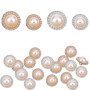 TRKETK Lot de 80 boutons ronds à coudre en perle pour femme, 15/11,5 mm, accessoires décoratifs vintage avec tige en plastique p