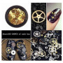 Vasana Lot de 2 boîtes de 200 à 300 pièces Motif mixte ultra fin 3D en métal Steampunk Gears Charms DIY Pendentifs horloge roue 