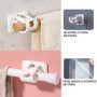 Lot de 4 supports de tringle à rideau sans perçage, crochets auto-adhésifs pour tringle à rideau, cintres pour salle de bain, cu