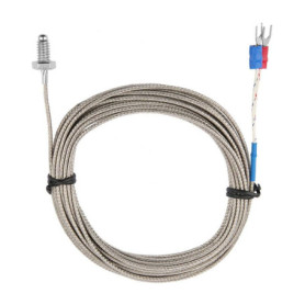 M6 Thermocouple de type K Câble BSW Sonde de Mesure de Température de Filetage de Vis Type K Câble de Thermocouple 1-5M (4m)