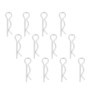 50pcs 18mm R Type Goupille À Goupille Clips Zingué Clips de Retenue Pinces À Ressort Épingle À Cheveux Galvanisé de fer pour Séc