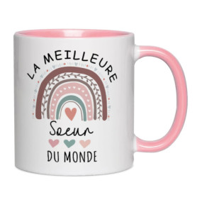 Tasse à café 'La Meilleure sœur du monde', cadeaux d'anniversaire, fête des mères et Noël pour sœur, cadeaux pour sœur, tasse po