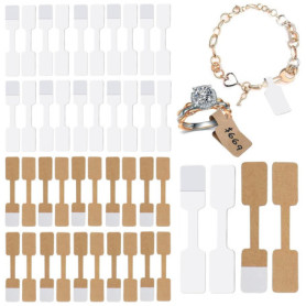 SamHeng 400 Pièces Étiquettes de Prix Autocollantes Vierges pour Bijoux Auto-adhésif Rectangle Autocollantes Étiquettes Prix d'a