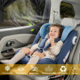 Lociban 2 Pièces Pare Soleil Voiture Bébé, Soleil Vitre de Voiture Bloquer Les Rayons UV, Voiture Soleil Compatible avec la Plup