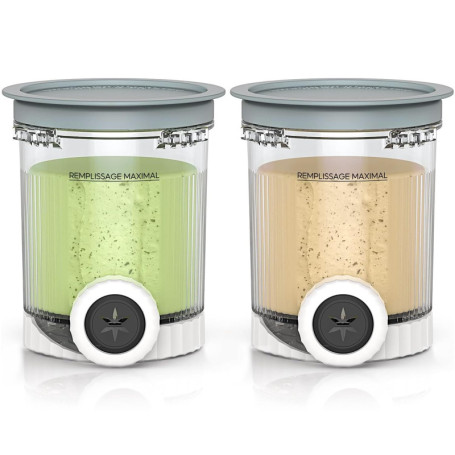 Lot de 2 bacs à glace Creami Deluxe pour sorbetière Ninja Creami NC700 et NC701 Series - Sans BPA - Passe au lave-vaisselle