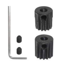 sourcing map 48P Durci Pignon Moteur Ensemble Engrenages 2pcs 13T 14T Convient 3.175mm RC Motor Arbre 48 Terrain Engrenages pour