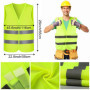 Gowkeey Lot de 5 gilets de sécurité pour voiture - Jaune fluo - Réfléchissant - Haute visibilité - Pour automobilistes, conducte