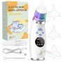 YADOBIG Aspirateur Nasal Bebe Électrique avec 5 Niveaux D'Aspiration, Electrique Mouche Bebe avec 3 Embouts en Silicone et Pince