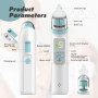 YSWOVUO Aspirateur Nasal Bebe Électrique avec 5 Niveaux D'Aspiration, Electrique Mouche Bebe avec Écran, Rechargeable avec 3 Emb