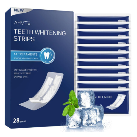 28 Bandes de Blanchiment Dentaire Professionnelles, Élimine les Taches Profondes Café/Tabac/Vin/Soda,Résultats Visibles,Blanchim