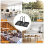 Szaboviktoria Noir Porte Serviette De Table Avec Plateau Pour Épices, Métal Porte Serviette Papier, Distributeur De Serviette De