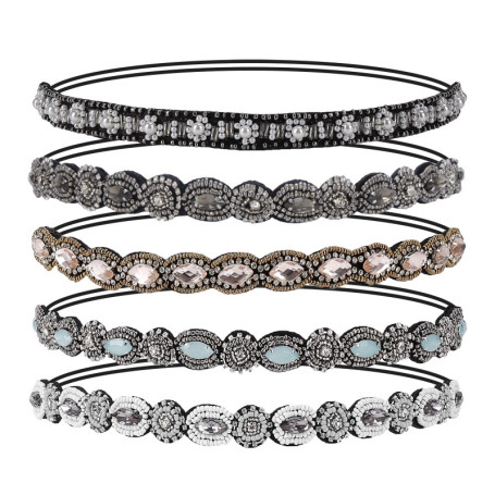 Serre tete Femme Bohême Elastiques Bandeaux avec Cristal Strass Bijoux Mariage Bandes De Cheveux Accessoires pour Filles Décorat