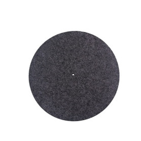 Alnicov Tapis de plateau en feutre antistatique épais de 2 mm Tapis anti-vibration Tapis audiophile pour platine vinyle LP Gris