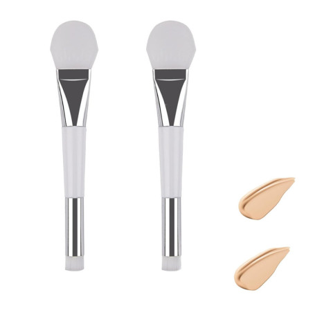 2 Lot de Pinceaux Masque Facial en Silicone À Double Extrémité, Pinceau Masque Silicone Souple, Pinceau de Beauté en Silicone, A