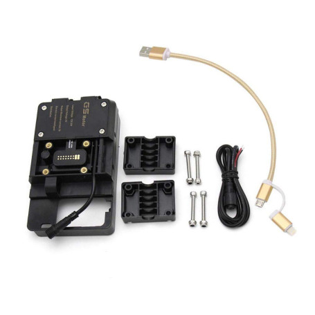 VISLONE Support Telephone Moto, Support Telephone Velo Accessoires de Support de Navigation pour Téléphone Portable USB pour B M