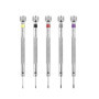 Lot de 5 tournevis de précision pour horloger - Lame réversible - Pour réparation de montres, lunettes, bijoux