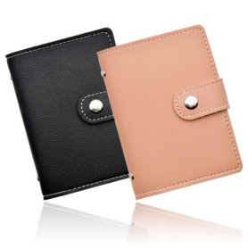 Skyzone Portefeuille de Cartes pour Hommes et Femmes, 2 pièces Porte Carte en Cuir PU Souple Portefeuilles à Poche Mince Porte-C