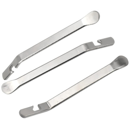 3pcs Levier de Pneu de Vélo Cuillère de Leviers de Pneu Acier Inoxydable Démonte Pneu de Vélo Métal Levier Démonte-Pneu Pelle Ti