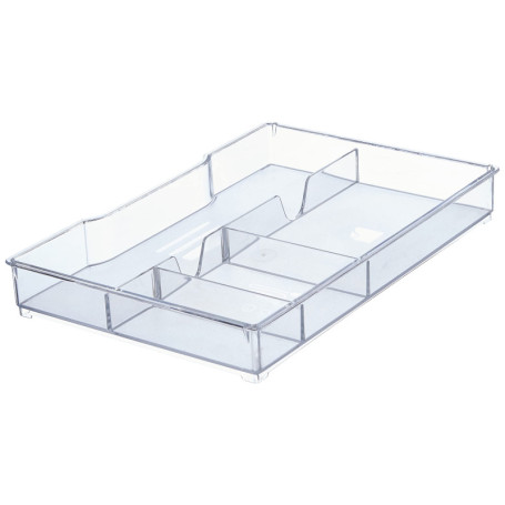 Leitz Organiseur pour Blocs de Classement Leitz Plus et WOW, 4 Compartiments, Transparent, 52150002 - 245 x 33 x 165 mm