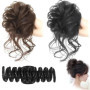 Lot 2 Pinces à Cheveux avec Pince à Chignon, Postiche pour Jeu Rôle D'halloween, Usage Quotidien (Noir/Marron Clair)