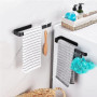 GIUSOBG Porte Serviettes Mural en INOX 29cm Porte Serviette Salle de Bain Noir Porte Servie tte Salle de Bain PorteTorchon Autoc