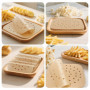 100 Papier Sulfurisé Air Fryer，Perforé Papier Cuisson Air Fryer，Jetable Antiadhésive Sans Huile Papier Parchemin Accessoires pou