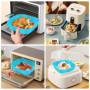 3 Pièces Accessoire Air Fryer,Moule Silicone Air Fryer Pot,Airfryer Pot Plat Carré Pliable Doublure Liner,Panier Moule pour Frit
