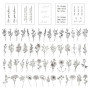DIVAWOO Réaliste Tatouages temporaires - 60 Feuilles Faux, 40 Pcs Citations Inspirantes, 20 Pcs Fleur Sauvage Floral Bouquet Aut