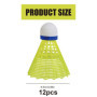 DALAETUS 12 Pièces Volants de Badminton en Nylon Kit, Volants en Plastique, Stabilité et Durabilité, Badminton Coloré pour Sport