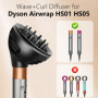 Chuancheng Diffuseur Wave and Curl pour Dyson Airwrap Attachement, deux modes de flux d'air et de diffusion pour Dyson Airwrap H
