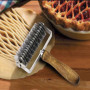 Oriental riverkit Rouleau à Losanges Pizza Lattice Cutter Roller, Rouleau Coupe-pâtes en Acier Inoxydable, Mini Cuisine Pâte À C