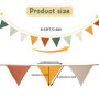 AOOTUERL Bannière triangulaire en tissu de 2,6 m, réutilisable en coton double face pour décoration de maison, lit, filles et ga
