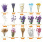 KAOHONG Bouquet de Fleurs Séchées Naturelles Violettes Vraies Naturel Fleurs Décoration pour Mariage, décoration Maison fête, Va