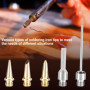 Akozon 5pcs pointes de fer à souder à gaz pointe à souder astuce Kit de fer à souder à gaz coupe-mousse électrique Pointes à sou