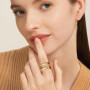 XFSRG Bague Femme Set de 3 Bagues en Or avec Strass Bague Réglable Élégante et Moderne pour Toutes Occasions