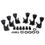 Alnicov Guitar Locking Tuners 3L3R Keystone Knobs avec cordon de verrouillage scellé pour guitare électrique ou acoustique noir