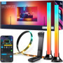 Govee RGBICW TV Backlight 3 Lite Kit, Ruban LED WiFi RGBICW 3,6 M avec Caméra et 38cm Rétroéclairage TV WiFi Barre avec Doubles 