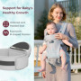 Momcozy Porte-bébé avec coussin de hanche, 2 en 1, réglable et amovible, jusqu'à 20 kg, aide de portage respirant avec soutien l