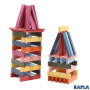 KAPLA Coffret Octocolor 100 planchettes colorées (Rouge, Orange, Jaune, Vert, Bleu Clair, Bleu foncé, Rose, Violet), Jouet en Bo