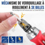 WORKPRO Stubby Tournevis à Cliquet 12 en 1 avec Embouts Magnétiques, Tournevis Court, Tournevis Multi Embout, Mini Tournevis pou