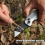 WORKPRO Cutter Professionnel Pliant, Cutter Utilitaire avec Mécanisme de Changement Rapide, Cutter Argenté avec 10 Lames SK5 Sup
